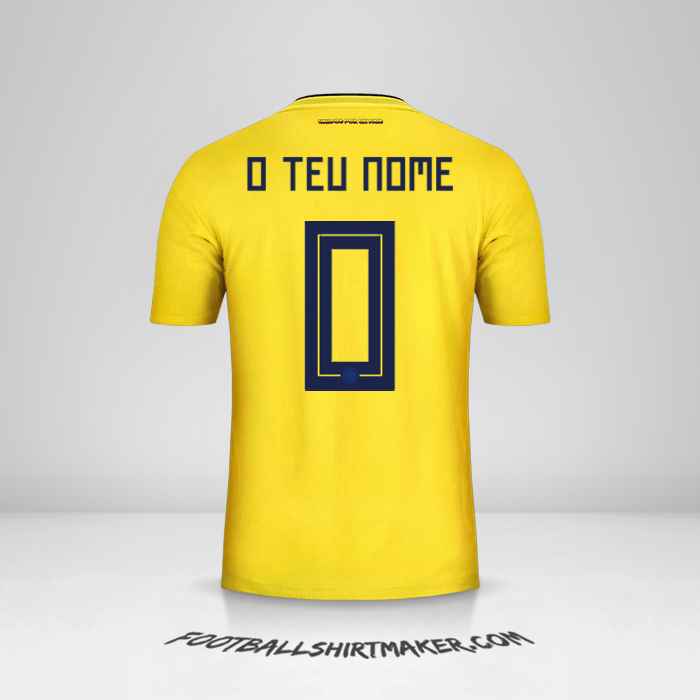 Camisola Colômbia 2018 -  o teu nome - 0