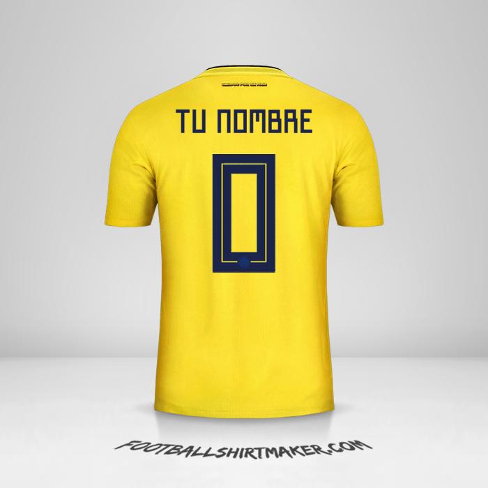Jersey Colombia 2018 -  tu nombre - 0