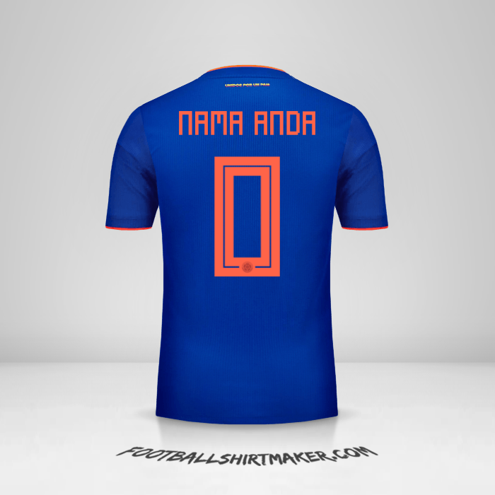 Jersey Kolombia 2018 II -  nama anda - 0