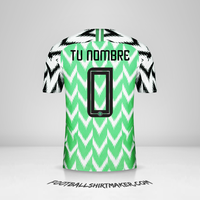 Jersey Nigeria 2018 -  tu nombre - 0