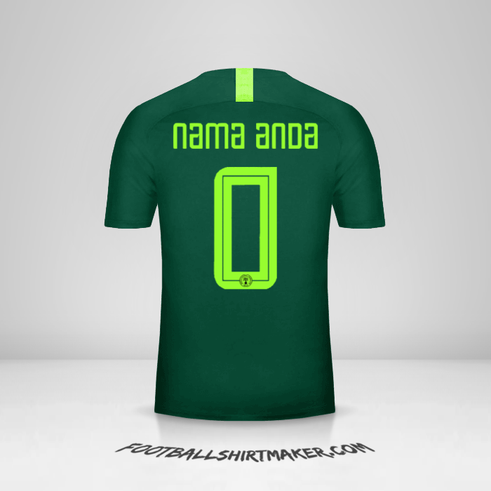 Jersey Nigeria 2018 II -  nama anda - 0
