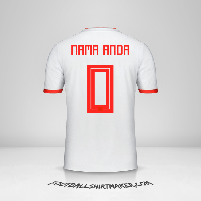 Jersey Spanyol 2018 II -  nama anda - 0