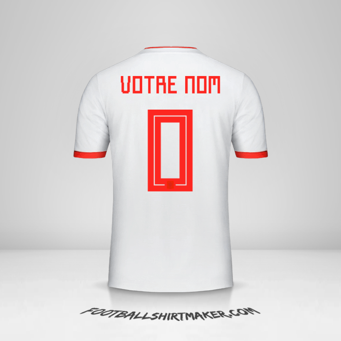 Maillot Espagne 2018 II -  votre nom - 0