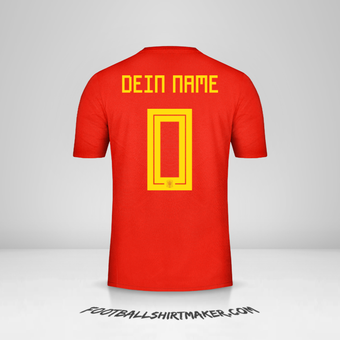 Trikot Spanien 2018 -  dein name - 0