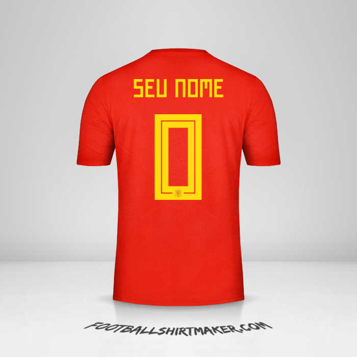 Camisa Espanha 2018 -  seu nome - 0