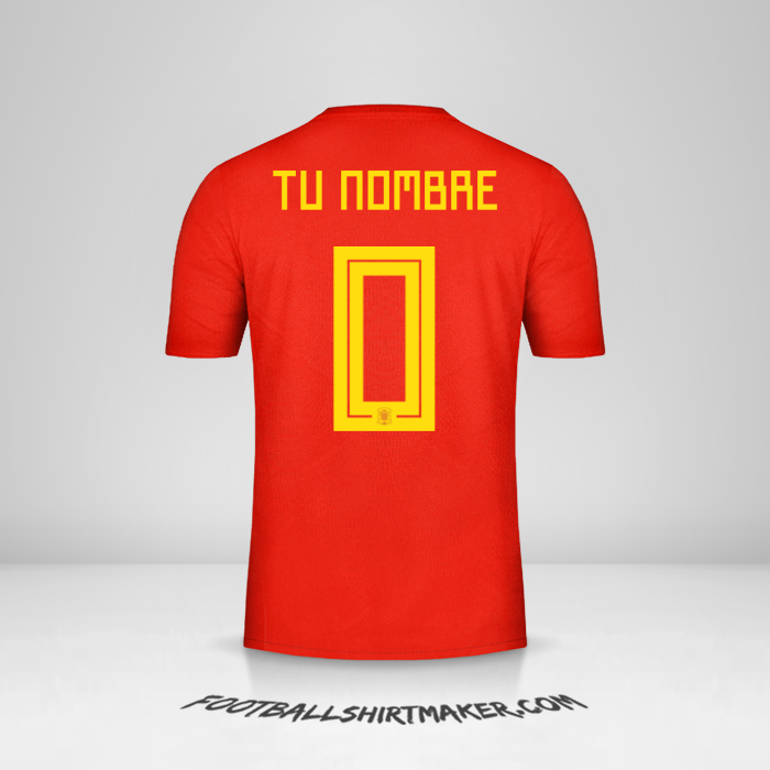 Camiseta España 2018 -  tu nombre - 0