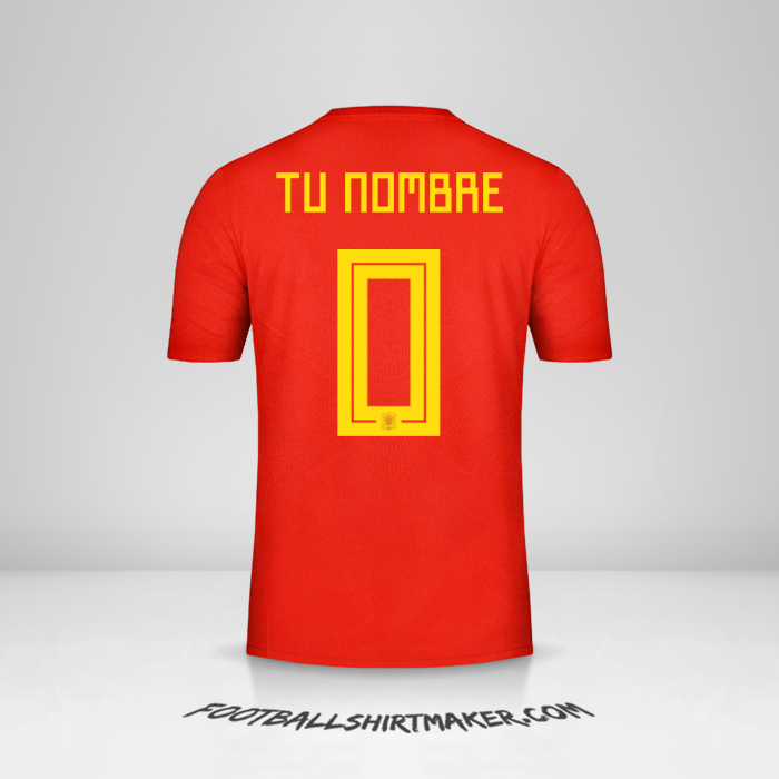 Camiseta España 2018 -  tu nombre - 0