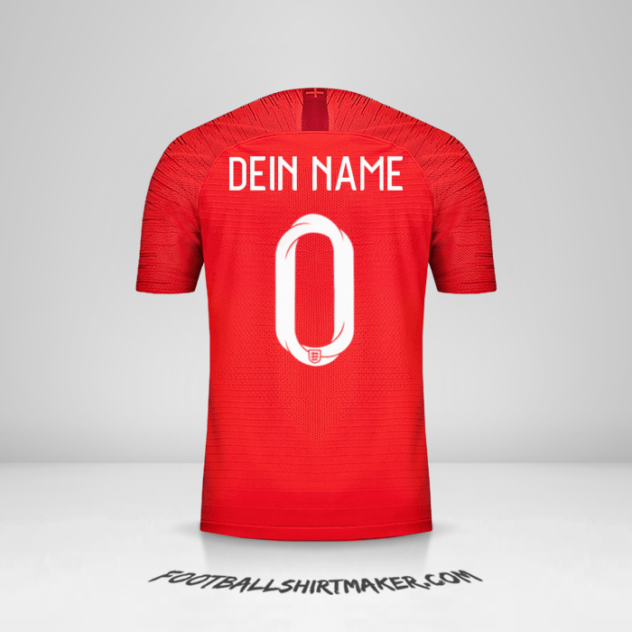 Trikot England 2018 II -  dein name - 0
