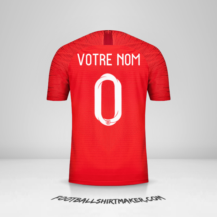 Maillot Angleterre 2018 II -  votre nom - 0