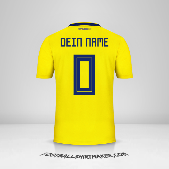 Trikot Schweden 2018 -  dein name - 0