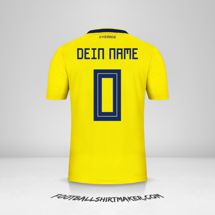 Trikot Schweden 2018 -  dein name - 0