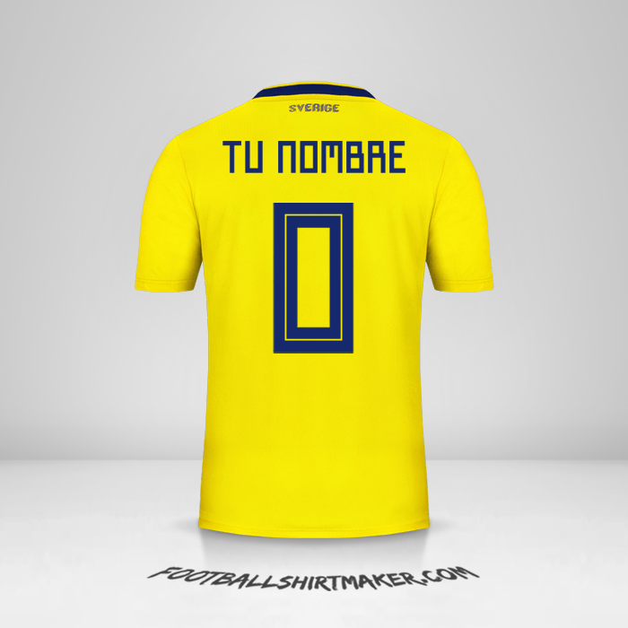 Camiseta Suecia 2018 -  tu nombre - 0