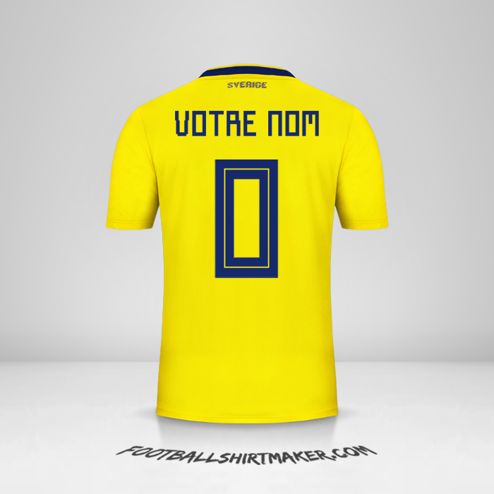 Maillot Suède 2018 -  votre nom - 0