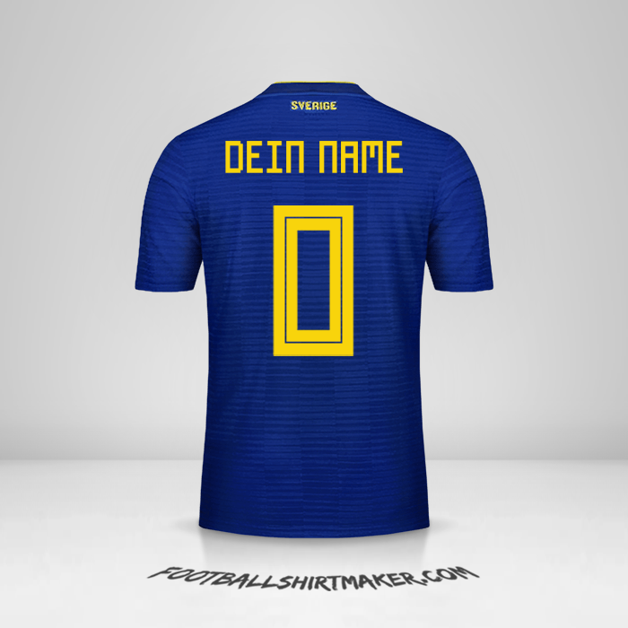 Trikot Schweden 2018 II -  dein name - 0