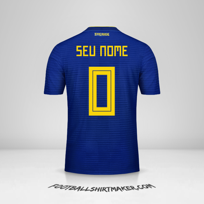 Camisa Suécia 2018 II -  seu nome - 0
