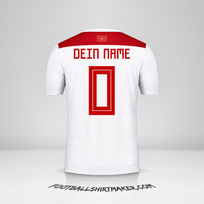Trikot Marokko 2018 II -  dein name - 0