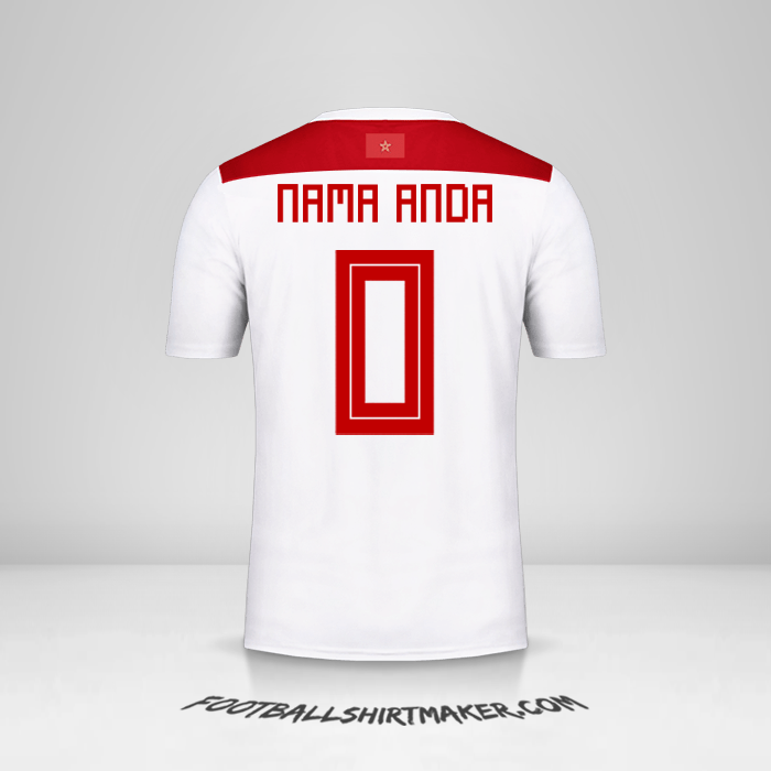 Jersey Maroko 2018 II -  nama anda - 0