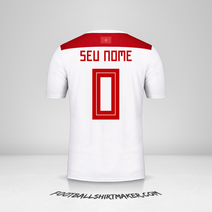 Camisa Marrocos 2018 II -  seu nome - 0
