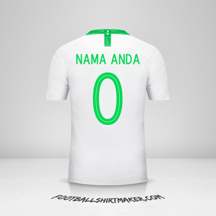 Jersey Arab Saudi 2018 -  nama anda - 0
