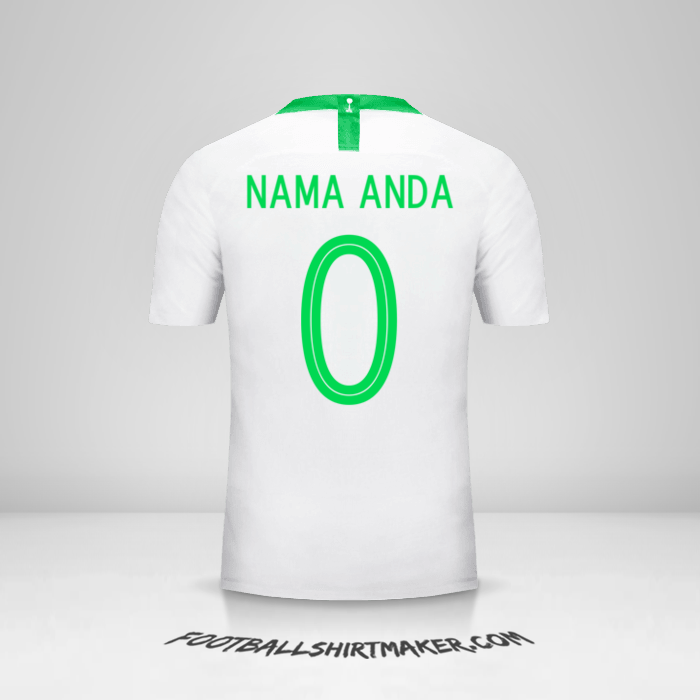 Jersey Arab Saudi 2018 -  nama anda - 0