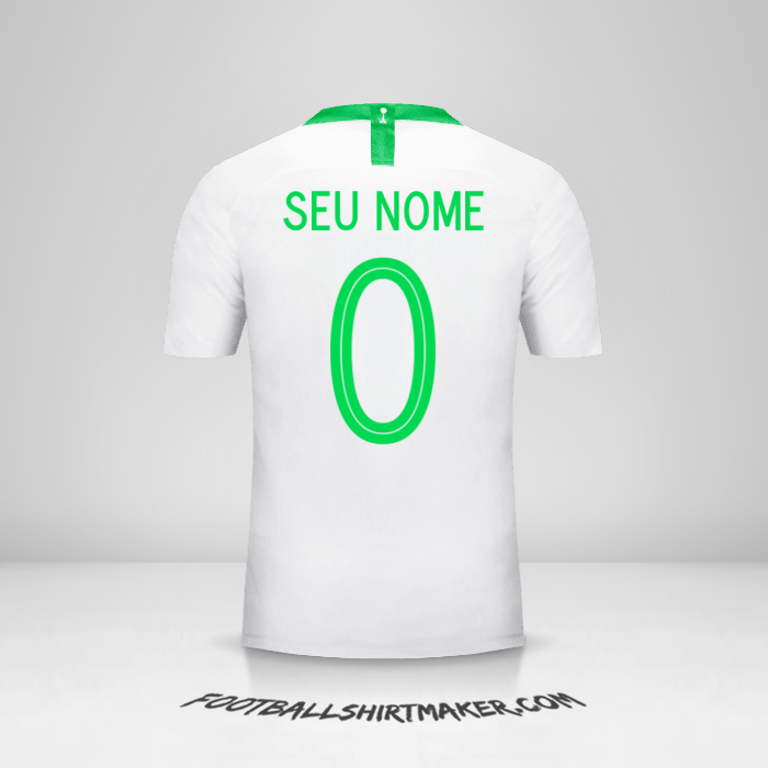 Camisa Arábia Saudita 2018 -  seu nome - 0