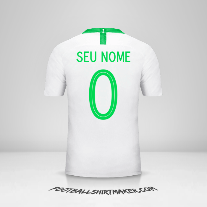 Camisa Arábia Saudita 2018 -  seu nome - 0