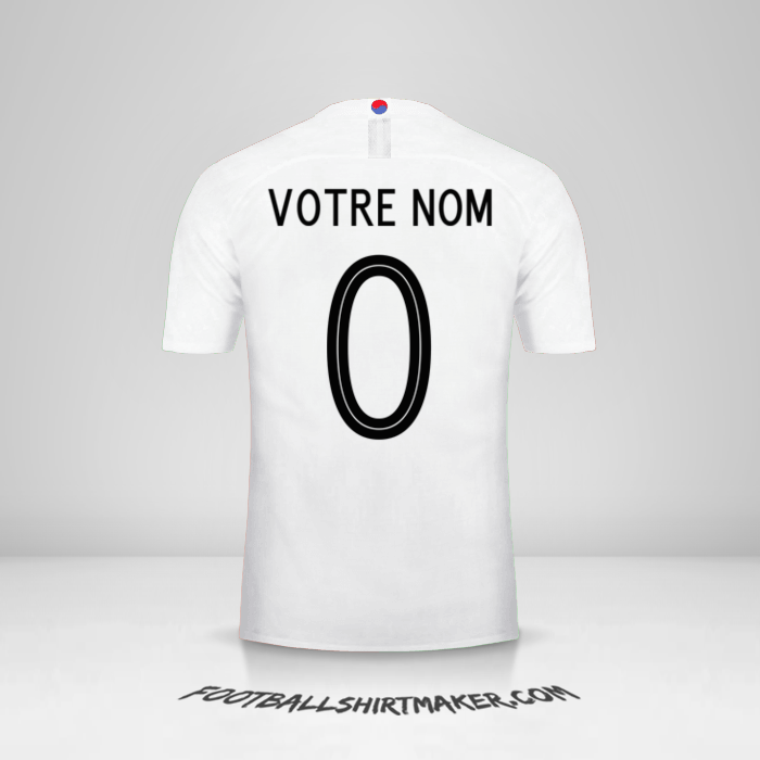 Maillot Corée du Sud 2018 II -  votre nom - 0