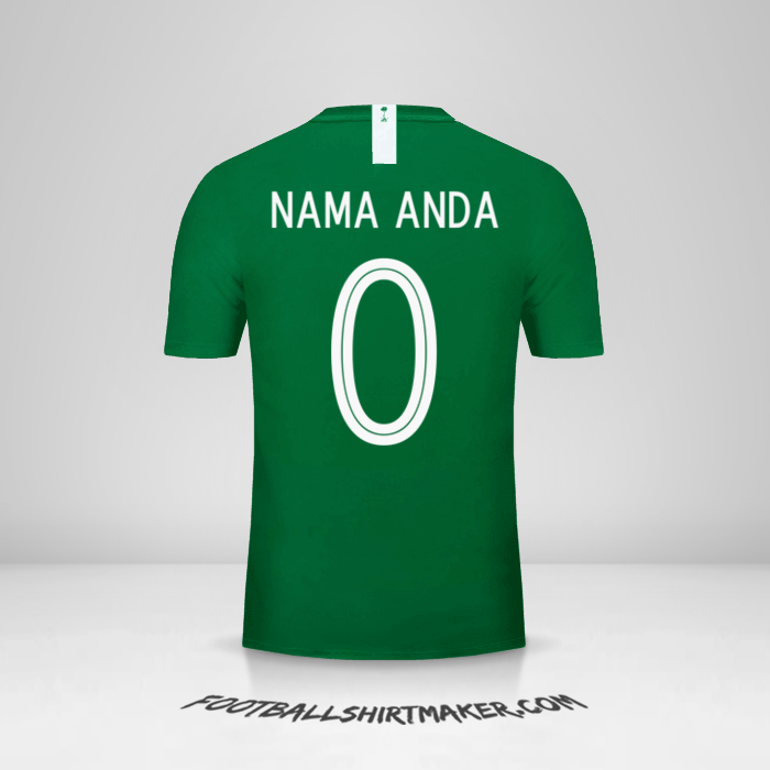 Jersey Arab Saudi 2018 II -  nama anda - 0