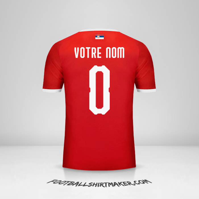 Maillot Serbie 2018 -  votre nom - 0