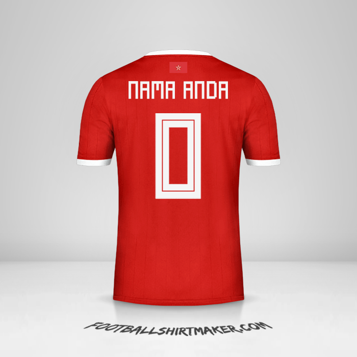 Jersey Maroko 2018 -  nama anda - 0