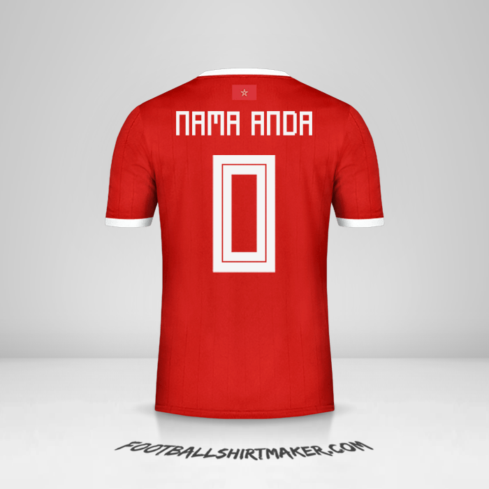 Jersey Maroko 2018 -  nama anda - 0