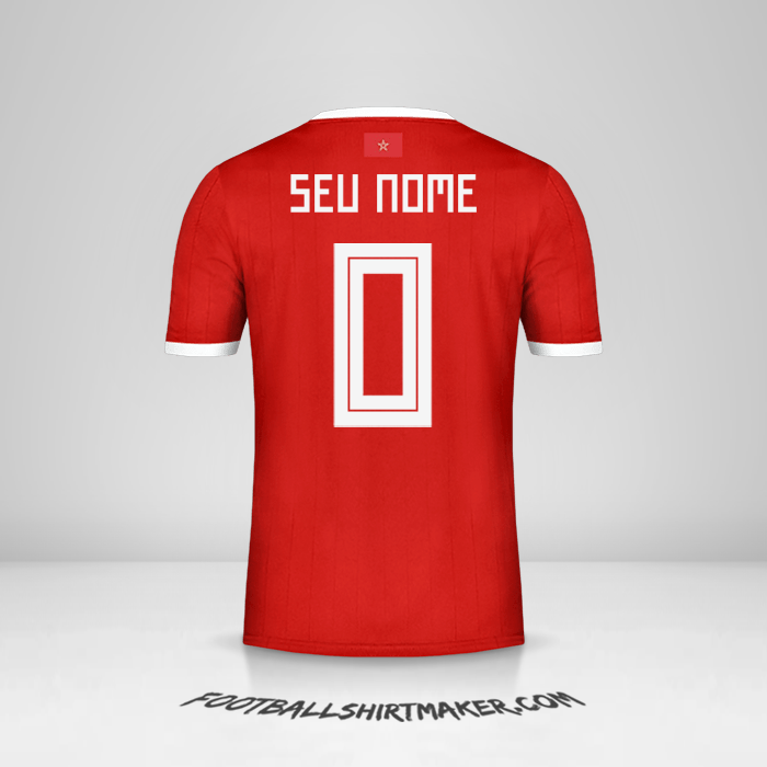 Camisa Marrocos 2018 -  seu nome - 0