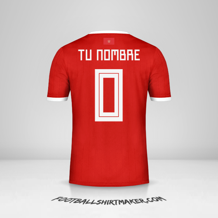 Jersey Marruecos 2018 -  tu nombre - 0