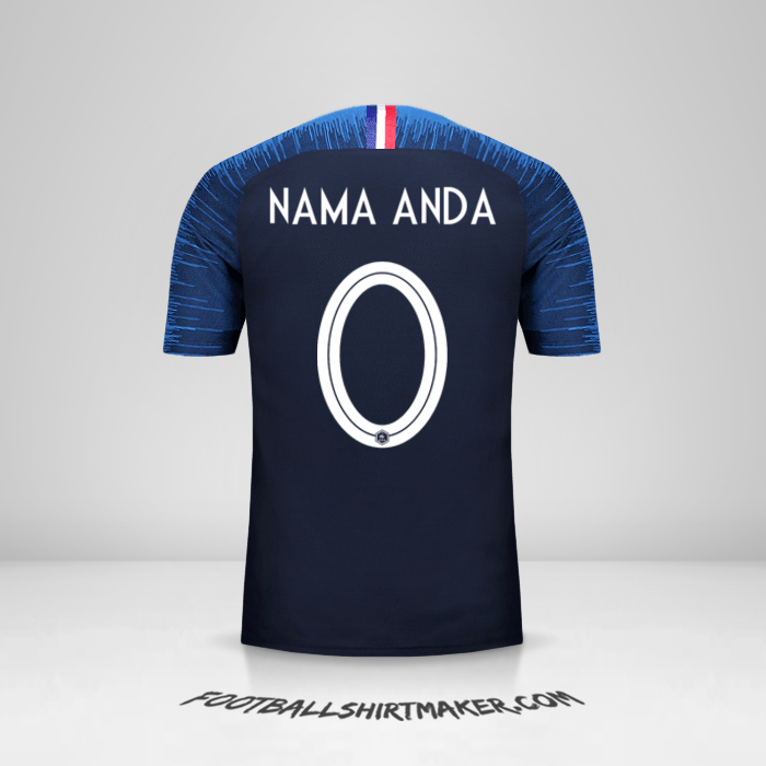 Jersey Prancis 2018 -  nama anda - 0