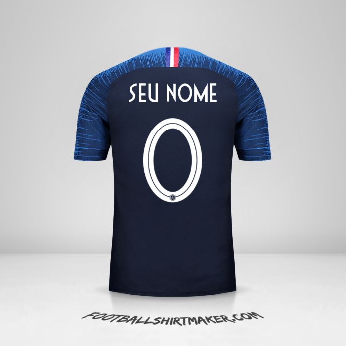 Camisa França 2018 -  seu nome - 0