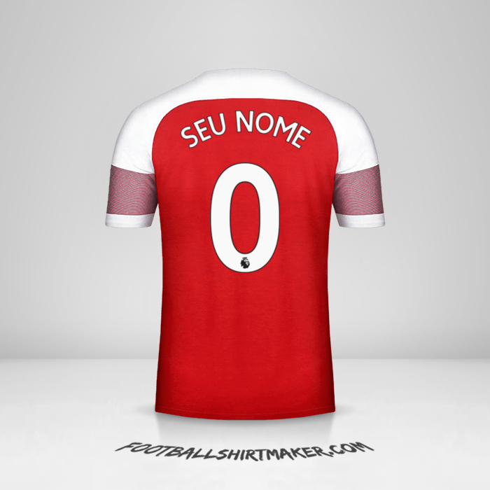 Camisa Arsenal 2018/19 -  seu nome - 0