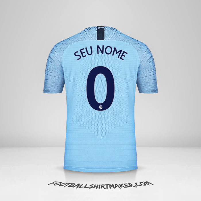 Camisa Manchester City 2018/19 -  seu nome - 0
