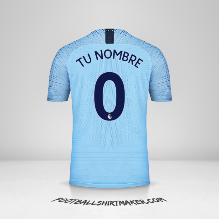 Jersey Manchester City 2018/19 -  tu nombre - 0