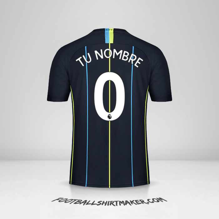 Camiseta Manchester City 2018/19 II -  tu nombre - 0