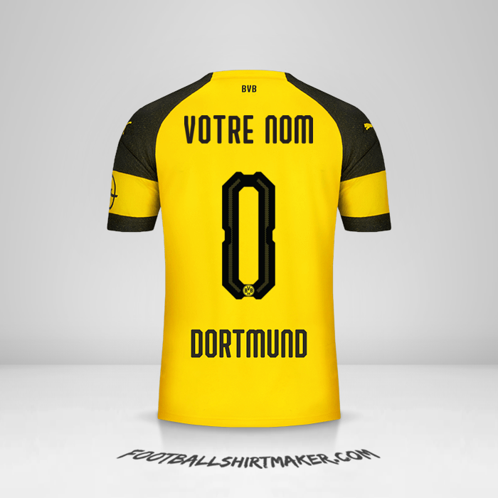 Maillot Borussia Dortmund 2018/19 -  votre nom - 0