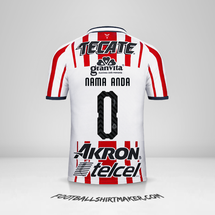 Jersey Guadalajara 2018/19 -  nama anda - 0