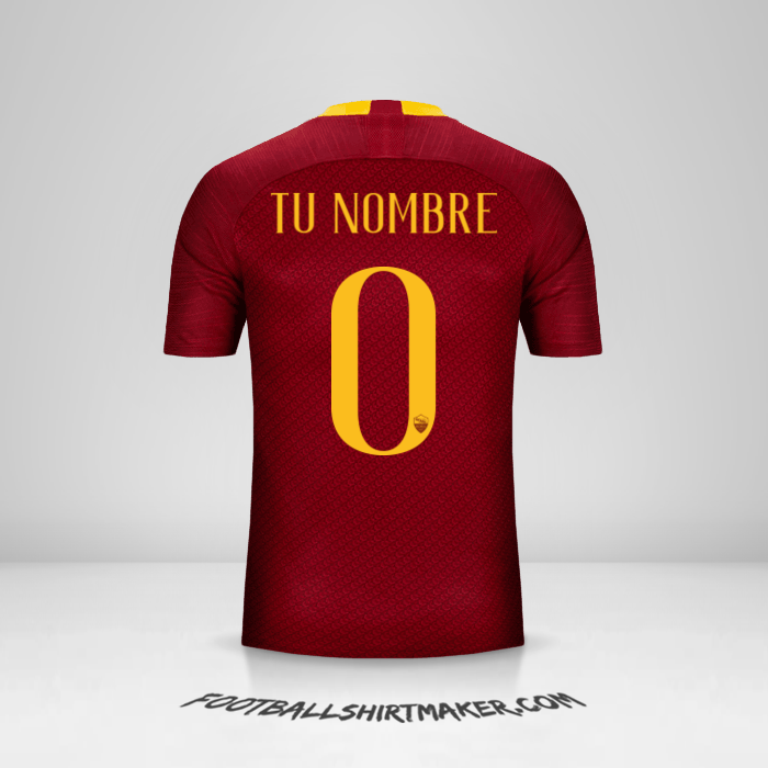 Camiseta AS Roma 2018/19 -  tu nombre - 0
