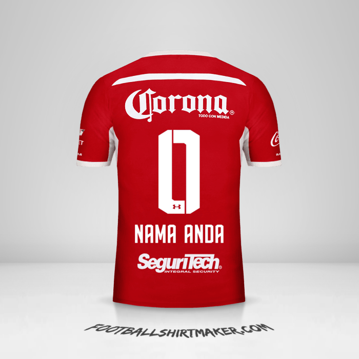 Jersey Toluca FC 2018/19 -  nama anda - 0