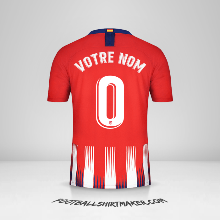 Maillot Atletico Madrid 2018/19 -  votre nom - 0