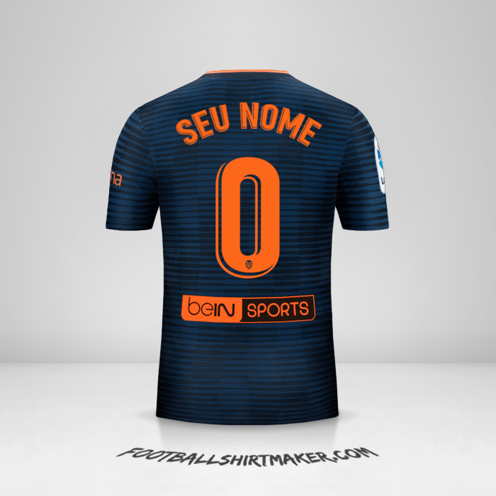 Camisa Valencia CF 2018/19 II -  seu nome - 0