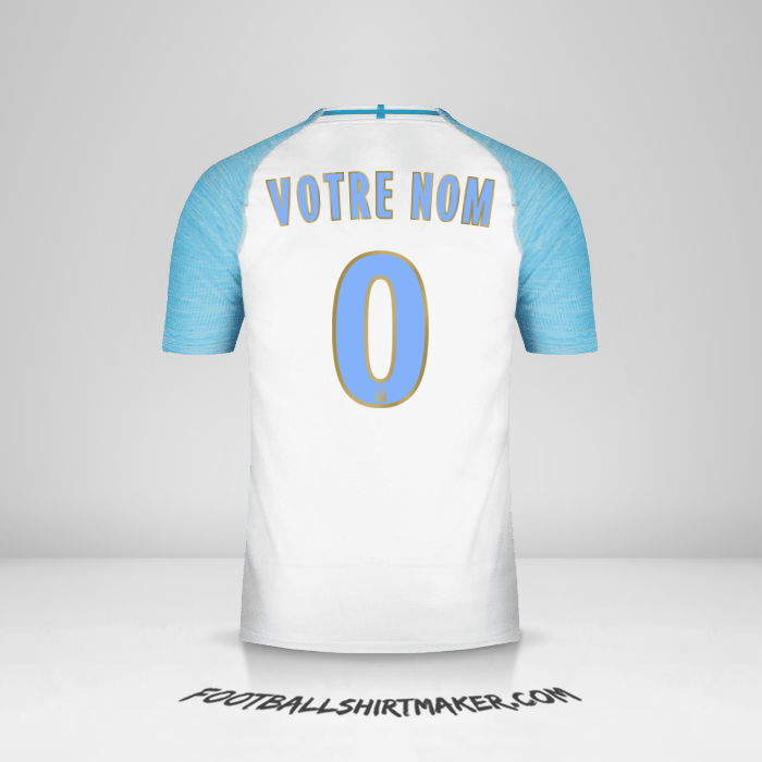 Maillot Olympique de Marseille 2018/19 -  votre nom - 0