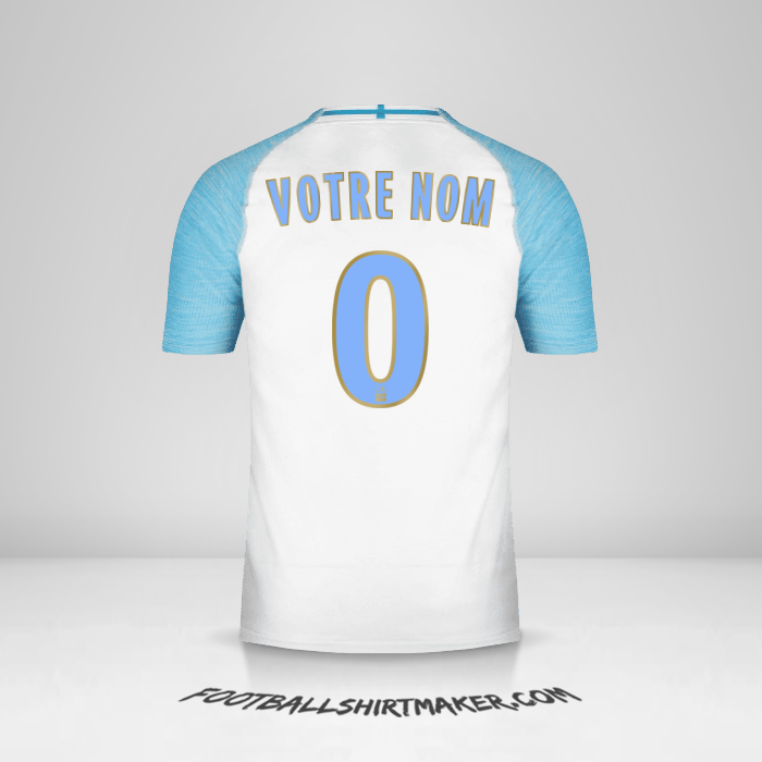 Maillot Olympique de Marseille 2018/19 -  votre nom - 0