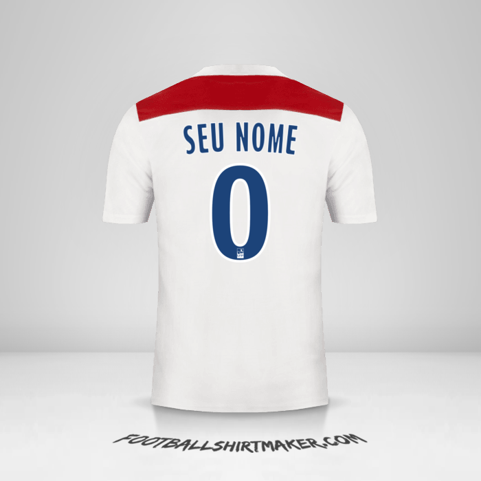 Camisa Olympique Lyon 2018/19 -  seu nome - 0