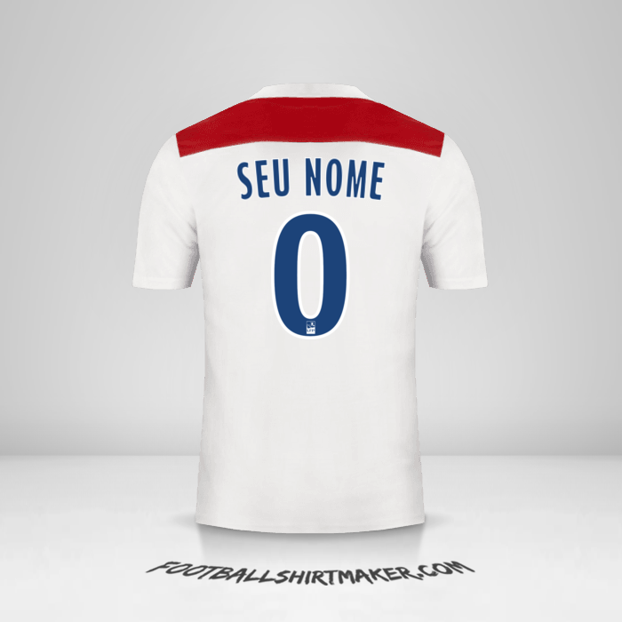 Camisa Olympique Lyon 2018/19 -  seu nome - 0