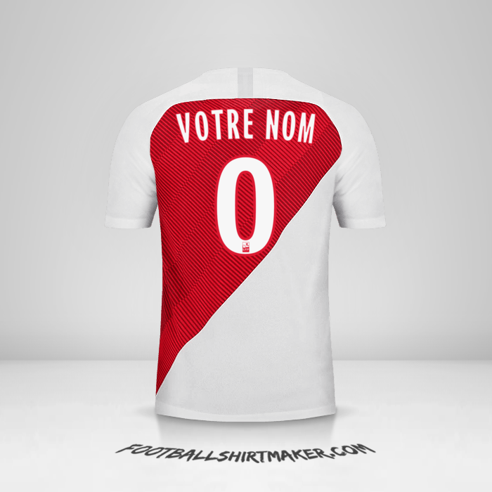 Maillot As Monaco 2018/19 -  votre nom - 0